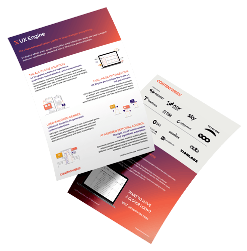 ContentWise UX Engine Flyer